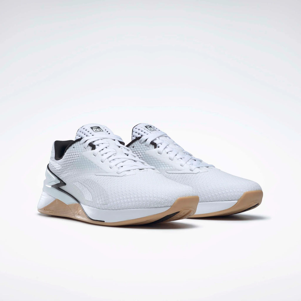Reebok Nano X3 Men s Trainers White Black Gum Wod Gear Australia