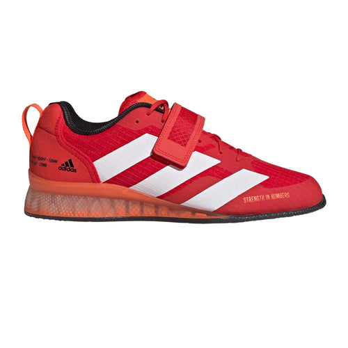 Adidas Adipower 3 Unisex Weightlifting Shoes - Vivid Red/Cloud White/Impact Orange