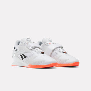 Reebok legacy Lifter III Pump Men's Weightlifting Shoes - White/Black/Orange Flare