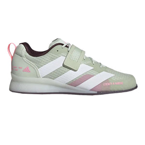 Adidas Adipower 3 Women's Weightlifting Shoes - Linen Green/Cloud White/Beam Pink