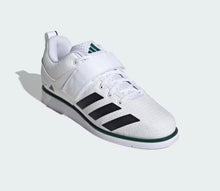 Adidas Powerlift 5 Unisex Weightlifting Shoes - Cloud White/Core Black/Collegiate Green