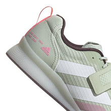 Adidas Adipower 3 Women's Weightlifting Shoes - Linen Green/Cloud White/Beam Pink