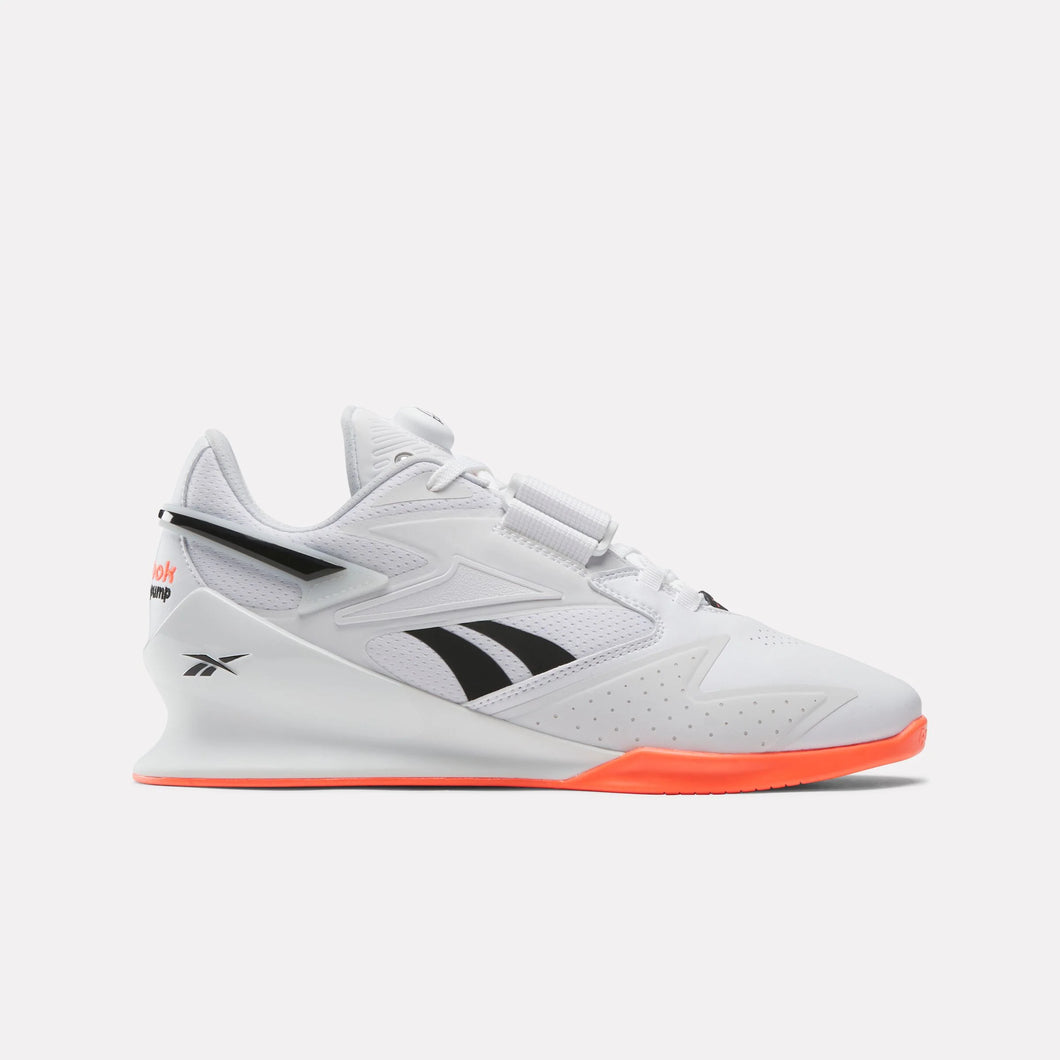 Reebok legacy Lifter III Pump Men's Weightlifting Shoes - White/Black/Orange Flare