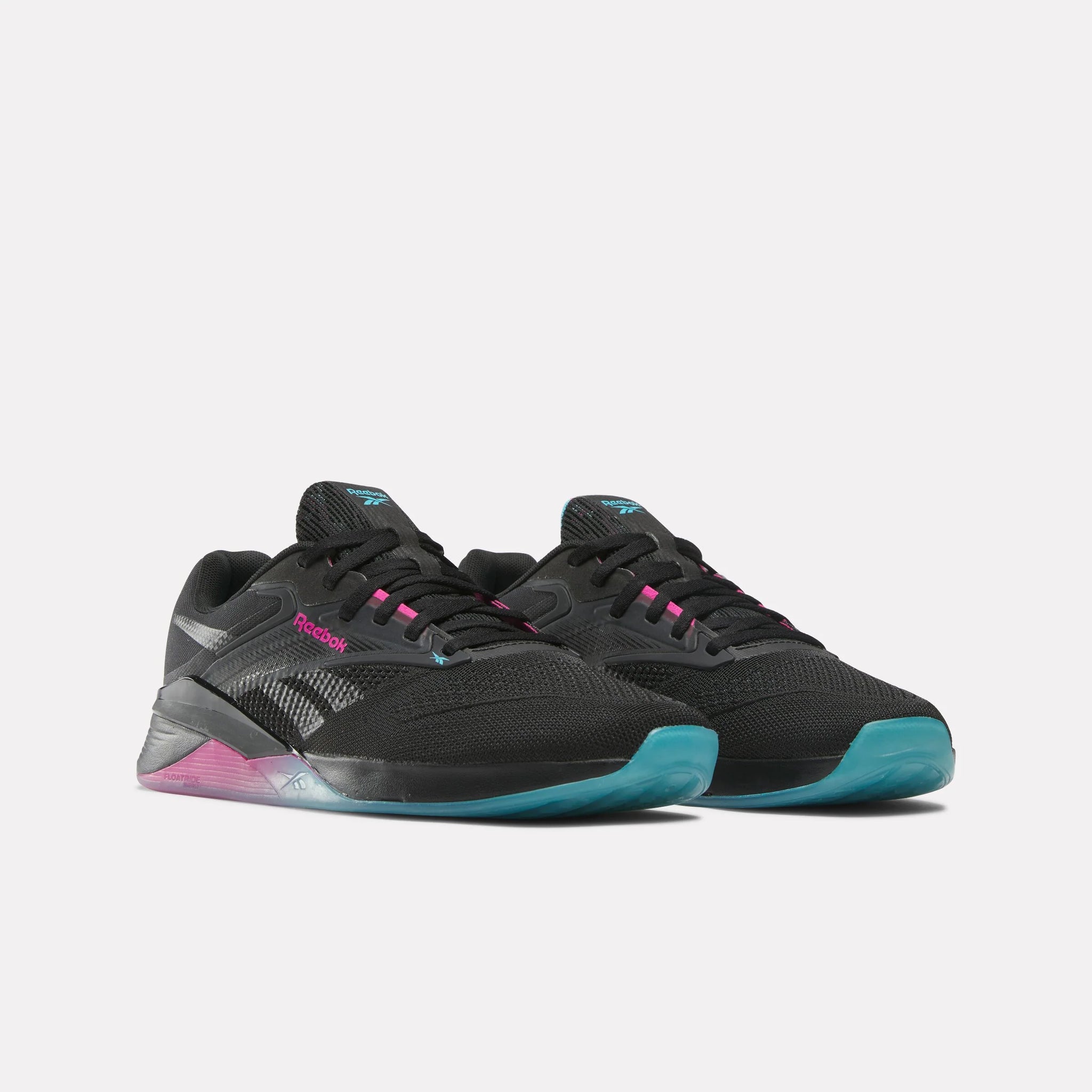 Reebok Nano X4 Men s Trainers Black Bold Cyan Laser Pink Wod