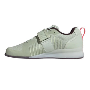 Adidas Adipower 3 Women's Weightlifting Shoes - Linen Green/Cloud White/Beam Pink