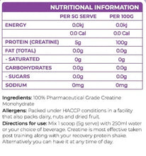Tuff Supp's Creatine Monohydrate 250g - 50 Serves