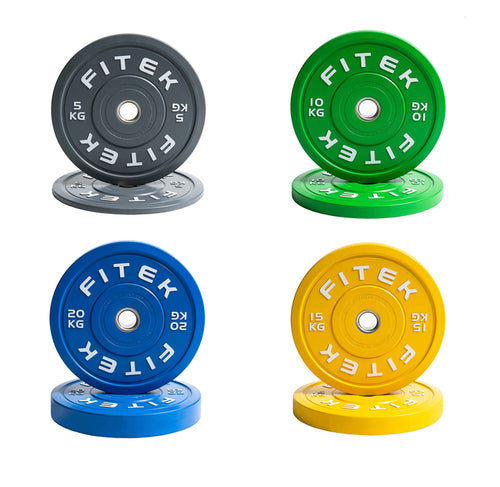 FITEK Ozilliant Virgin Rubber Colour Bumper Plate Set 100KG