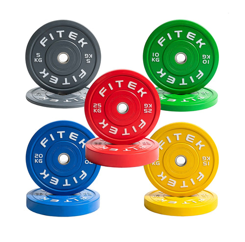 FITEK Ozilliant Virgin Rubber Colour Bumper Plate Set 150KG