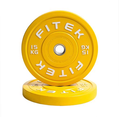 FITEK Ozilliant Virgin Rubber Colour 15kg Bumper Plate Set