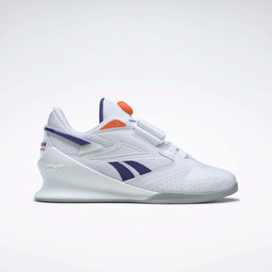 Reebok legacy Lifter III Pump Women's Weightlifting Shoes - White/Bold Purple/Smash Orange