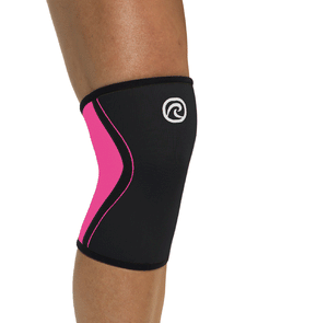 Rehband Womens RX Knee Sleeves Black/Pink 5mm (Pair)