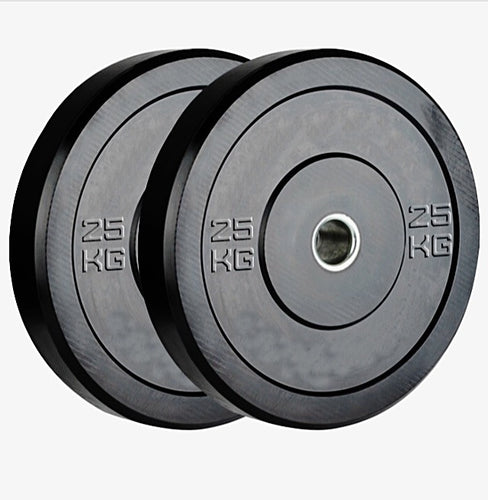 Olympia 25kg Black Bumper Plate Set