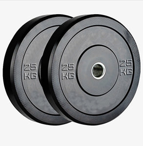 Olympia 25kg Black Bumper Plate Set