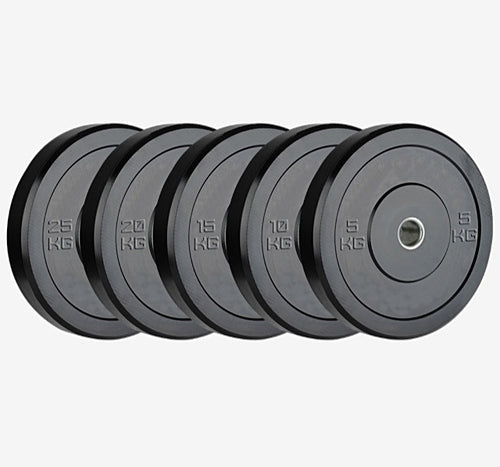 Olympia 150kg Black Bumper Plate Set