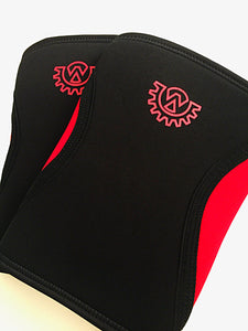 Wod Gear 7mm Knee Sleeves Black/Red (Pair)