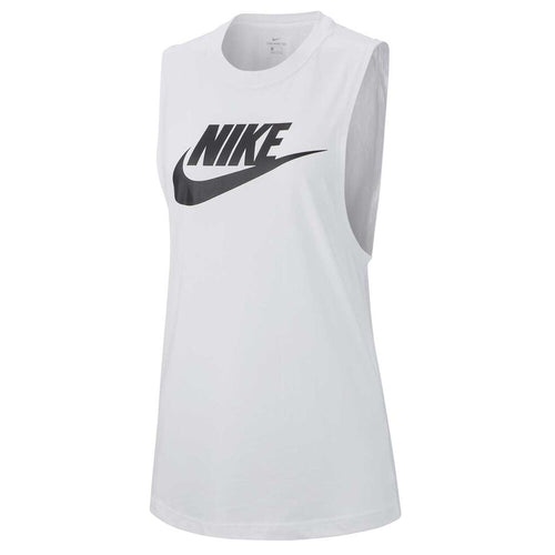 Nike Women's Essential Muscle Tank - White/Black
