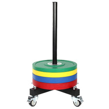 Mobile Olympic Bumper Plate Stacker