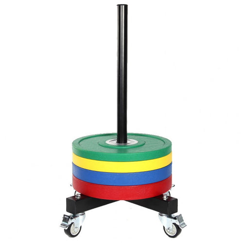Mobile Olympic Bumper Plate Stacker