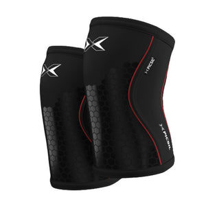 Picsil Hex Tech 5mm Knee Sleeves - Black/Red
