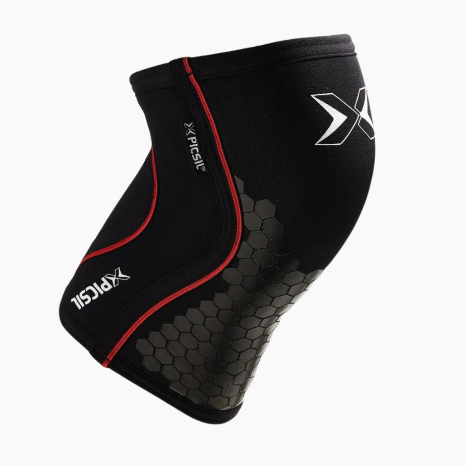 Picsil Hex Tech 7mm Knee Sleeves - Black/Red