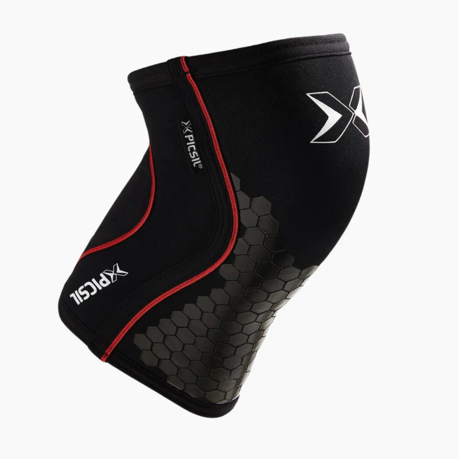 Picsil Hex Tech 5mm Knee Sleeves - Black/Red