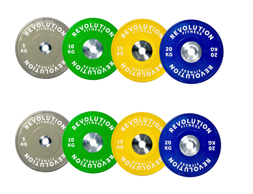 Revolution Elite Olympic Bumper Plate Set 100kg