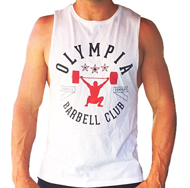 Olympia Barbell Club Muscle tank White
